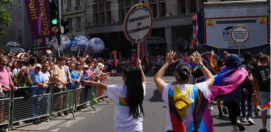 Pride event crowd